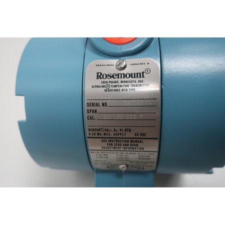 Rosemount 20-120F 45V-DC Temperature Transmitter 0444RL9U3A1E5R0854